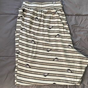 1 pair of Cacique 22/24 Women’s Pajama Pants Black White Gray Stripes Penguin